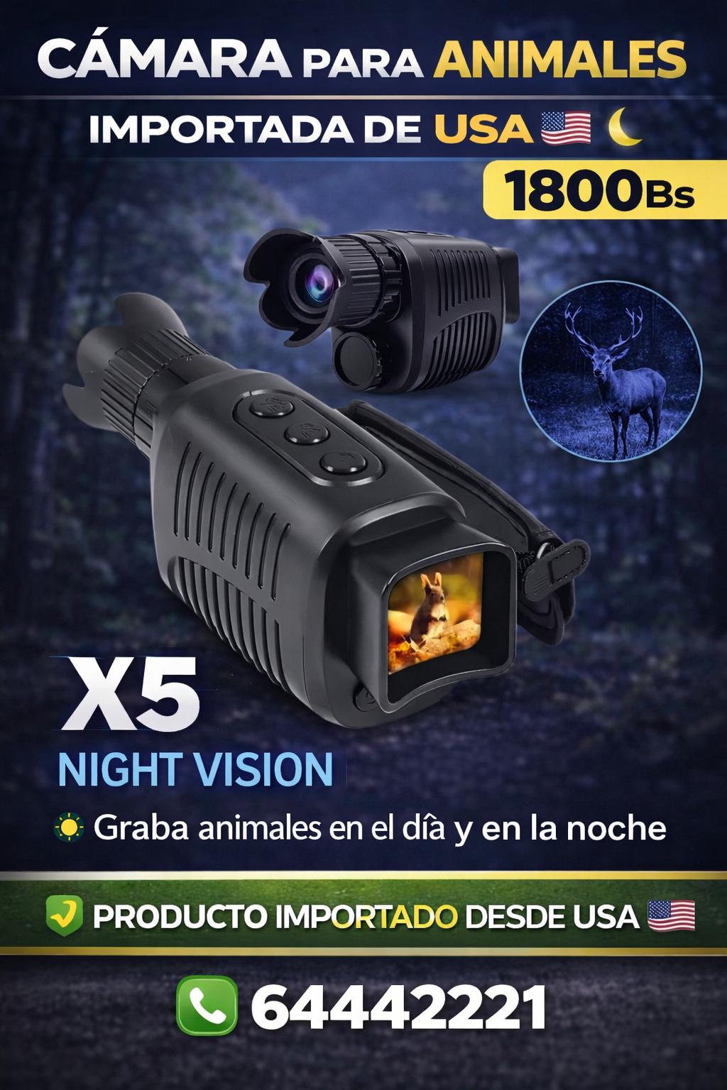 CÁMARA PARA GRABAR ANIMALES – VISIÓN NOCTURNA