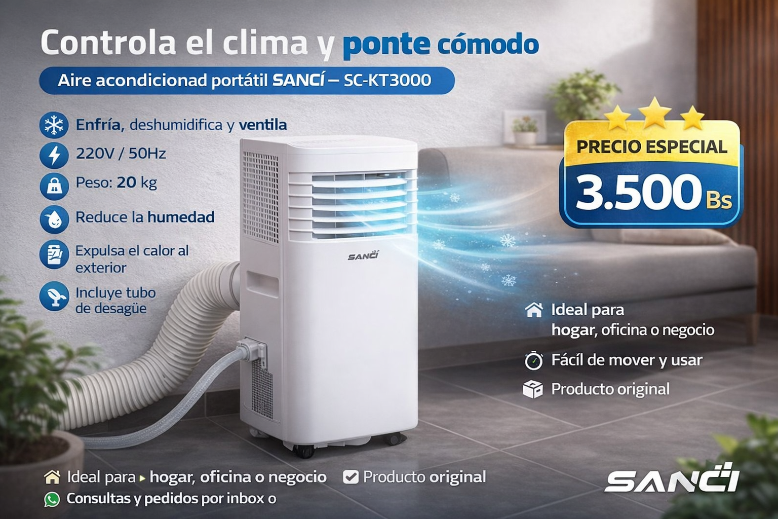 Aire acondicionado portátil