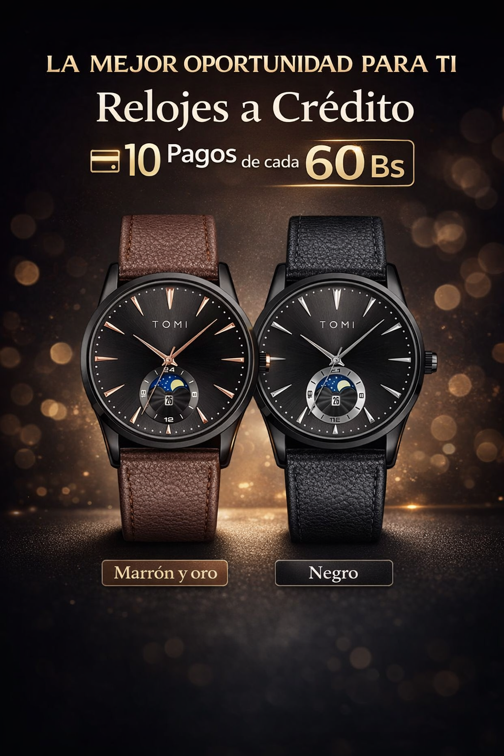 Relojes Tomi al contado y a Credito